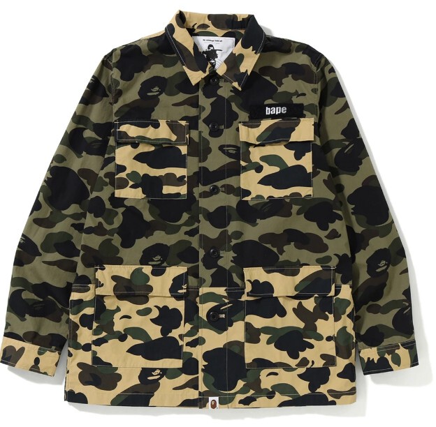 Bape 1St Camo Military Camouflage Shirt Jacket Size L