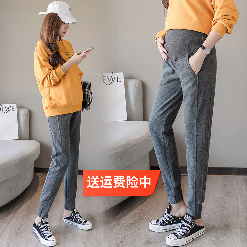 Pregnant Woman Pants Spring Outwear Woman Little Guy 2022 New Winter Plus Suede Sports Thick Cotton Pants Woman Inner Lap Pants Spring Autumn