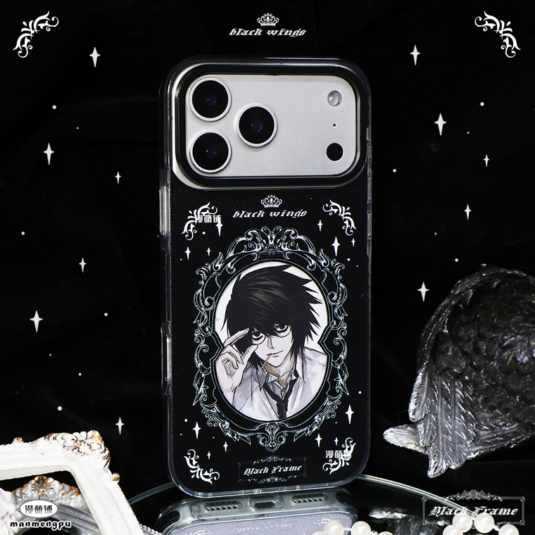 Death Note L Gothic Illustration iPhone Xiaomi Vintage Phone Case for iPhone, Xiaomi - view 3