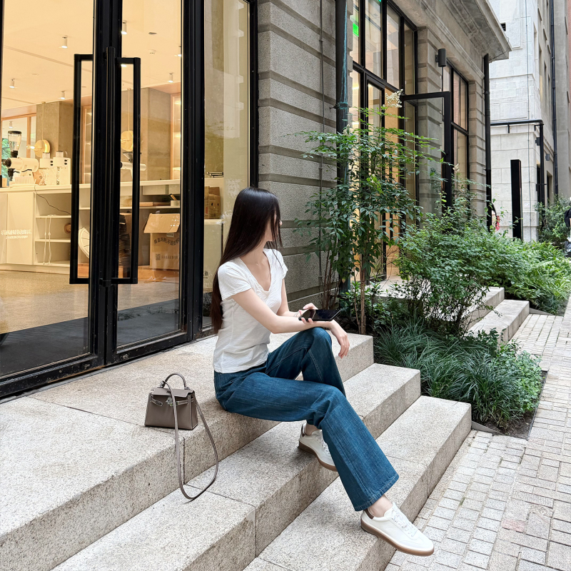 Yss Ye Shuoshuo【Sulan Shengchao】Relaxed Retro L*P Old Money Style Green Straight Slim Jeans Yss Ye Shuoshuo【Sulan Shengchao】Relaxed Retro L*P Old Money Style Green Straight Slim Jeans