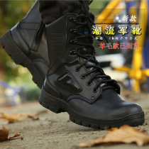 Spring and Autumn Mens Special Forces Outdoor Combat Training Boots High Ground Boots Side Zipper Mountaineering Boots Cotton Boots Desert Boots Desert Boots