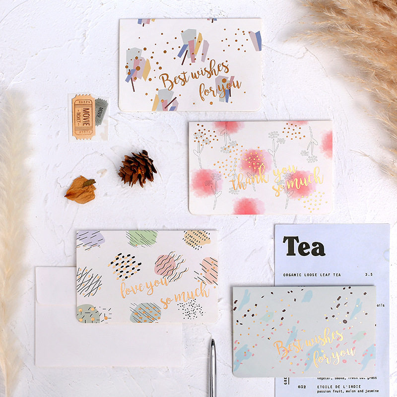 Greeting card with envelope birthday gift card New Year Chinese New Year Qixi Festival creative mini card postcard message card