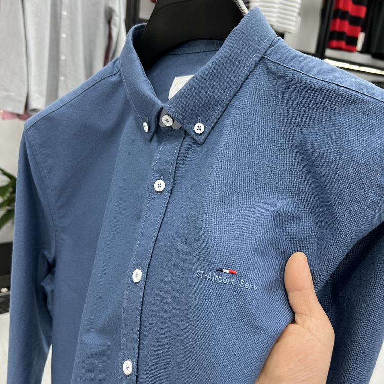 Spring and Autumn Style Export Genuine Tommy Pure 100% Cotton Long-Sleeve Men's Shirt Oxford Fabric Non-Iron Business Brand Shirt Spring and Autumn Style Export Genuine Tommy Pure 100% Cotton Long-Sleeve Men's Shirt Oxford Fabric Non-Iron Business Brand Shirt