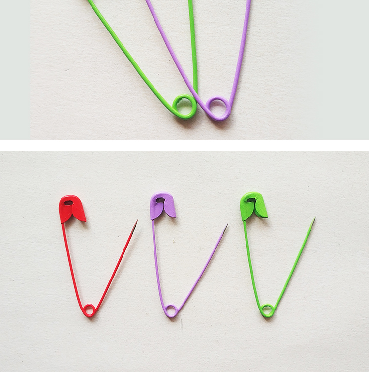 100 chiếc Pin màu Pin an toàn Áo len pin pin trâm - Trâm cài ghim cài áo PNJ