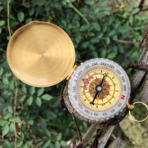 Pure copper shell waterproof finger North needle compass metal portable guide outdoor travel adventure car