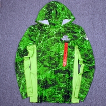 Sunscreen Outdoor male spring fishing New camouflan speed dry clothes breathable sports Lianhood Long sleeves T-shirt Gats up overweight