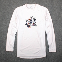 2021 Fall mens elastic plus suede warm printed casual sports long sleeve t-shirt speed dry breathable undershirt