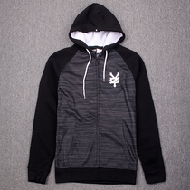 Autumn foreign trade mens street tide skateboard training thickened warm quick-drying hooded sports sweater cardigan jacket large size