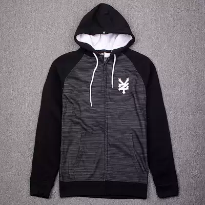 Autumn foreign trade men's street tide skateboarding training thickened warm quick-drying hooded sweatpants thick cotton T cardigan jacket large size