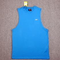 Summer mens breathable elastic speed dry fitness running casual sports training sleeveless T-shirt Shoulder Vest