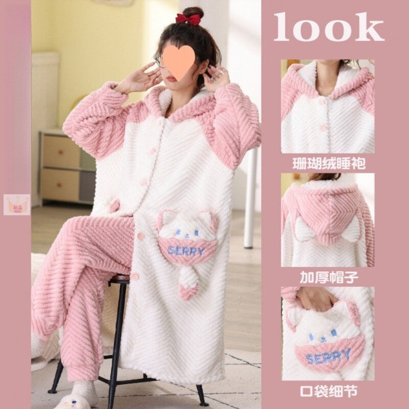 🌟宝妈秋冬福音!加厚防风月子服,温暖过冬不再难 khăn-家居服套装-淘宝好物网