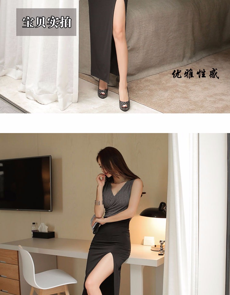 Mùa xuân và hè mới nửa váy dài đã mỏng bên váy dài bó sát eo cao bước chân váy dài gợi cảm - Váy chân váy nhung