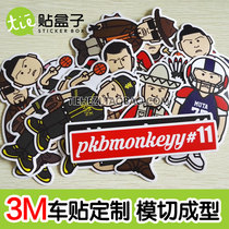 DIY custom suitcase sticker custom star cartoon suitcase notebook sticker 3M waterproof custom