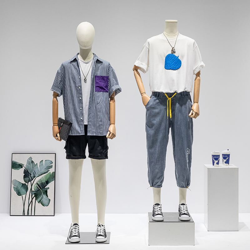 Men's Fashion Model Full-Body Mannequin Trendy Brand Clothing Store Display Stand Window Display Hanging Decoration Male Human Dummy Prop