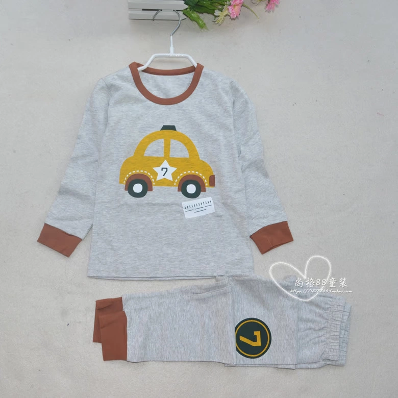 Chó xanh nhà BLESSDOG bộ đồ lót cho bé trai mùa thu đông 2018 đồ bộ mặc nhà dài tay vải cotton cho bé