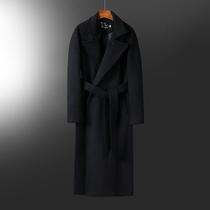 Autumn and winter British woolen coat High sense mens wool woolen cloth long knee slim size trench coat coat