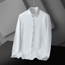 Senior sense shirt men long sleeve light luxury silk slippery anti-wrinkle non-iron slim business casual shirt handsome inch shirt trend