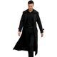 Spring and Autumn Black Trench Coat Men's Korean Style Trendy British Style Extra Long Over Knee Plus Large Thickened Trench Jacket