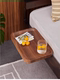 Sofa handrail tray storage board at the side of the bed put tea cup storage dormitory bedside hang table bracket walnut color