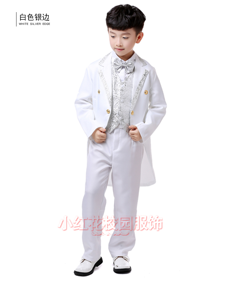 Chàng trai tuxedo hoa cô gái Set Set Anh vest Bộ đồ nhỏ cho trẻ em Hiệu suất biểu diễn Piano Dịch vụ biểu diễn đồ bộ cho bé gái