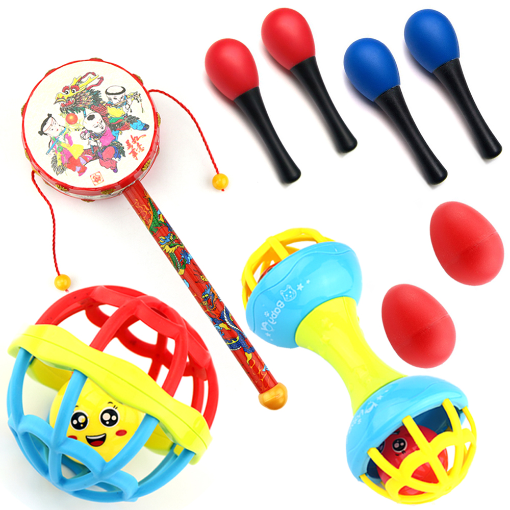 Baby Baby grip training toy 0-1 years old Musical instrument rattle toy can bite boy girl small rattle