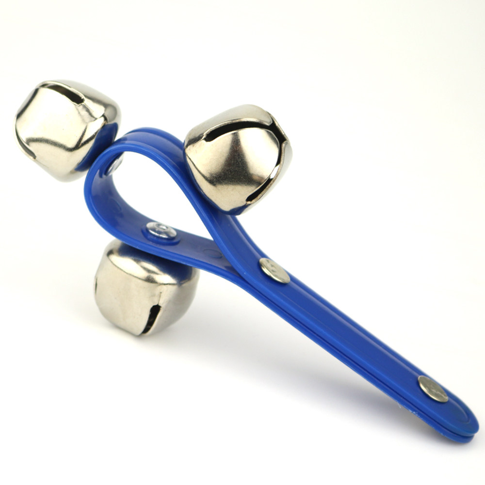 Orff music teaching aids children's percussion instrument kindergarten three bell leather bell 3 bell leather bell belt bell hand rattle