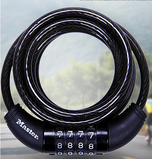 Master Master Lock password steel cable Snake Lock Bike Electric Car Lock 8114D Car Lock Chain Lock