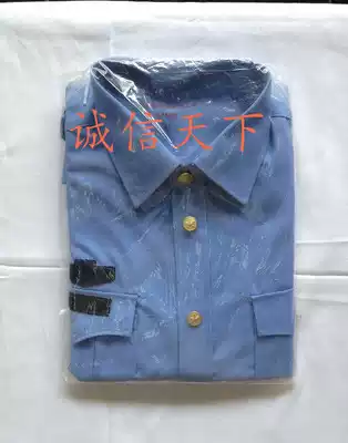 New empty short sleeve shirt shirt summer blue outer shirt men's blue short lining