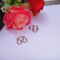 PT990 platinum mens necklace M buckle foot platinum DIY large chain W buckle accessories large two head can open button