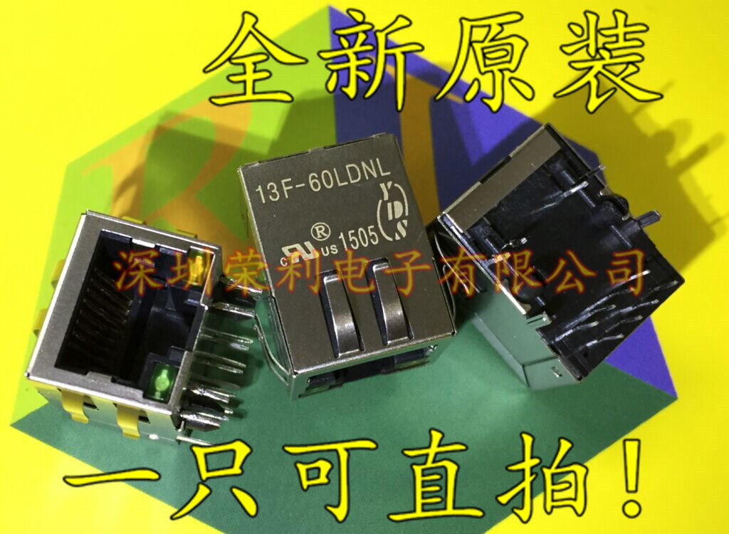 The new original network transformer 13F-60LDNL RJ45 with lights and shrapnel