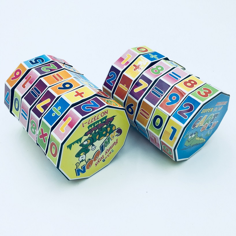Cube hình khối Rubiks Cube Puzzle Đồ chơi trẻ em Hình trụ Rubik Cube Cube Học tập sớm Trí thông minh Bán nóng đồ chơi gỗ trí tuệ