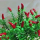 Mô phỏng, chùm ớt nhỏ, hoa giả, trái cây phong phú, trái cây nhựa đỏ, trang trí nhà hàng, vách ngăn nhà hàng, trang trí máng hoa - Hoa nhân tạo / Cây / Trái cây bình hoa giả để bàn Hoa nhân tạo / Cây / Trái cây