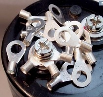 Copper silver-plated terminal ring DIY terminal block for 5MM capacitor screw