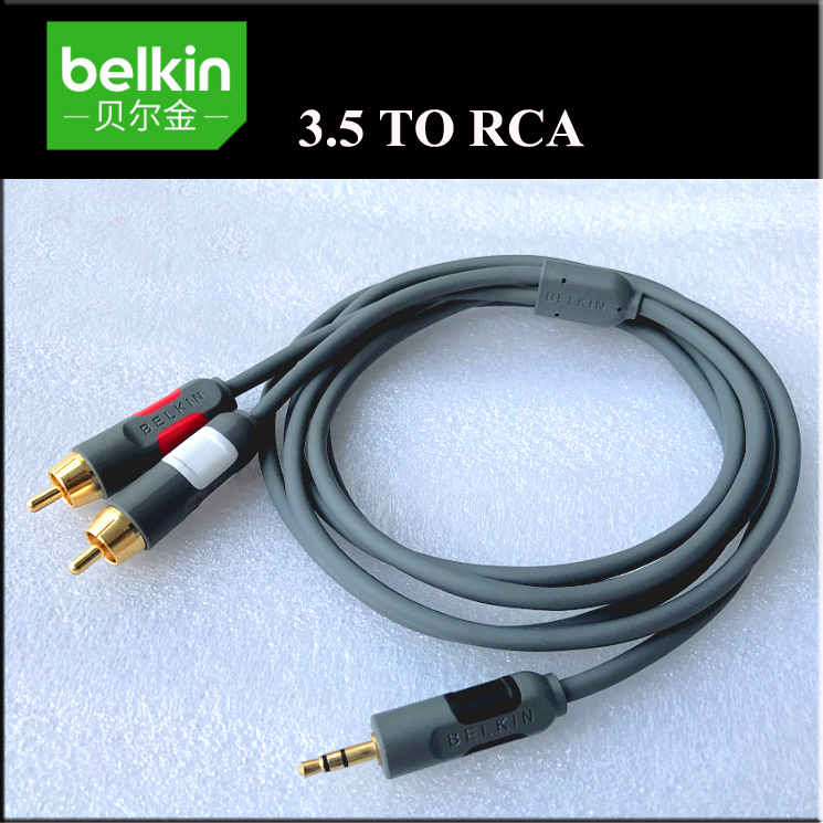 Belkin Gold plated super soft Audiophile grade 3 5mm to dual Lotus RCA Audio Signal adapter Cable