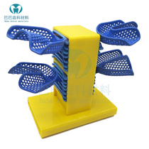 Dental material dental brace impression tray placement rack teeth codenture holder to take the tray placement shelf 
