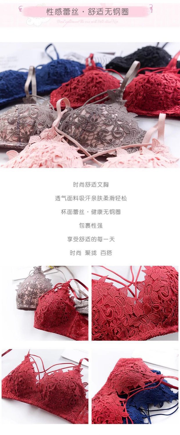 [Gửi đồ lót] Không có vòng thép mỏng đồ lót phụ nữ thu thập điều chỉnh áo ngực nhỏ để nhận được bộ áo ngực áo ngực đồ lót phụ nữ