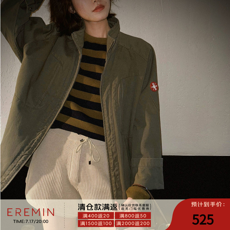[Clearance Items]/Gray-Green Denim Jacket/Unisex Cotton Workwear Jacket Denim Coat