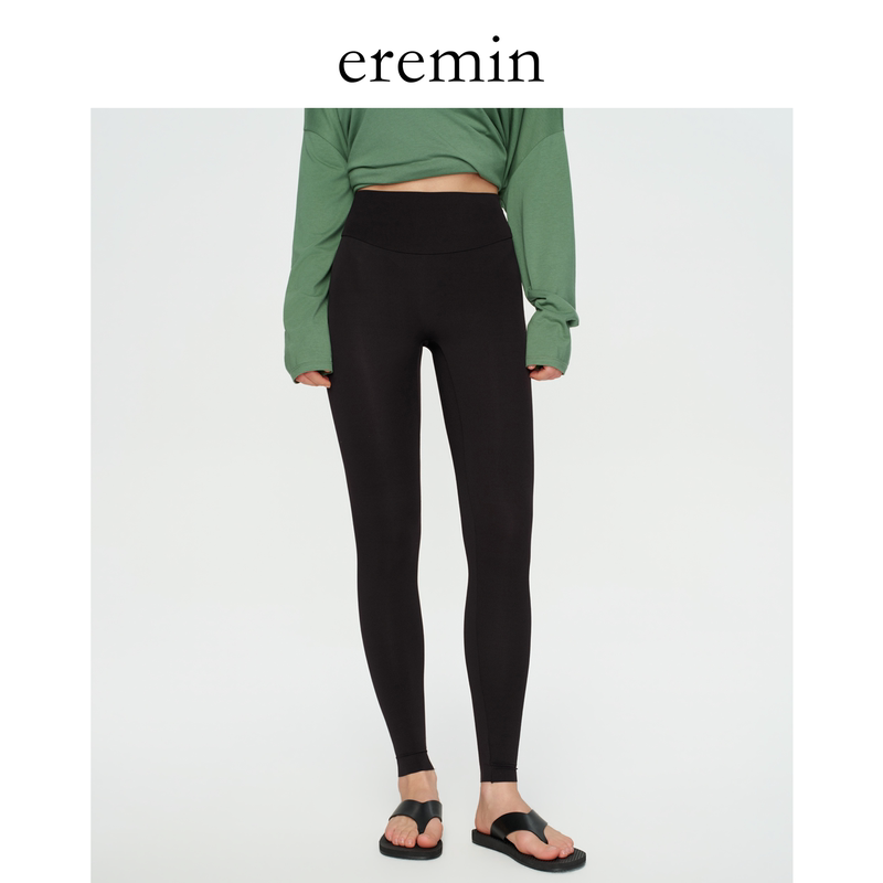 Eremin Lin Moqing/Textured Leggings/Three-Dimensional Cut High-Waisted Slimming Thin Leggings for Women