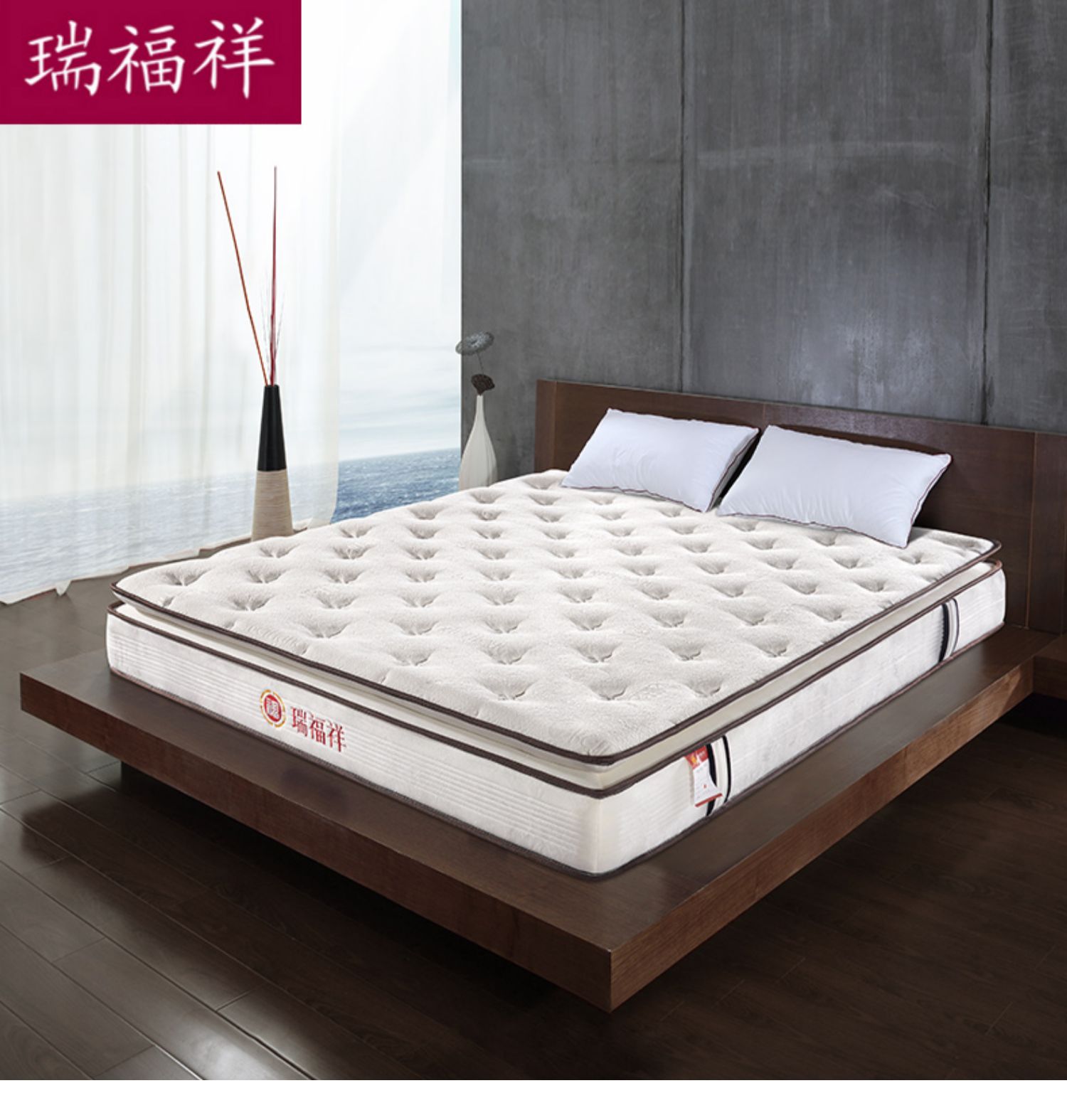 Ruifuxiang Nội thất nệm cao su lò xo Simmons Nệm 1,5 mét 1,8 mét Kinh tế CD007 * - Nệm nệm cao su non