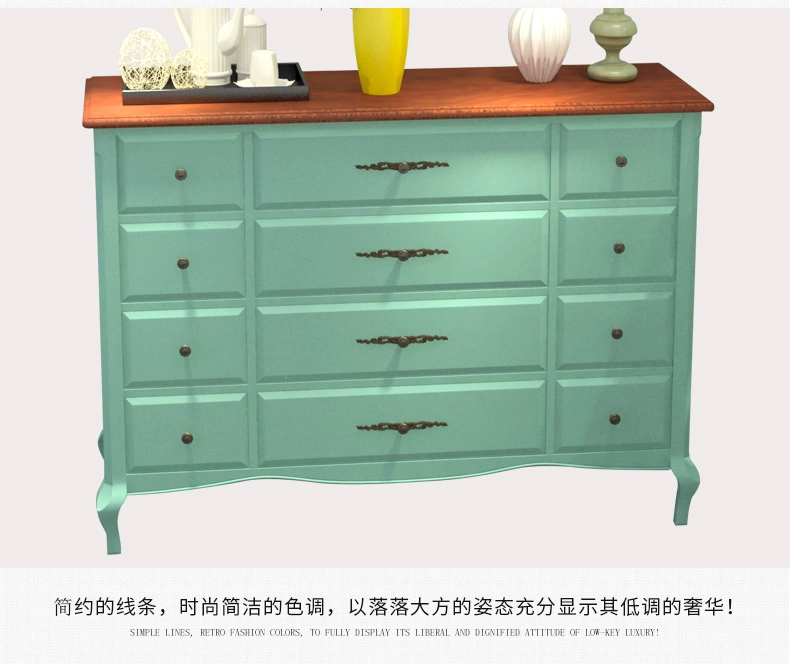 Rui Fuxiang Đồ nội thất Nước Mỹ Rương lưu trữ bằng gỗ rắn Phong cách châu Âu Phòng ngủ nhiều bản vẽ Rương lưu trữ H1032 * - Buồng