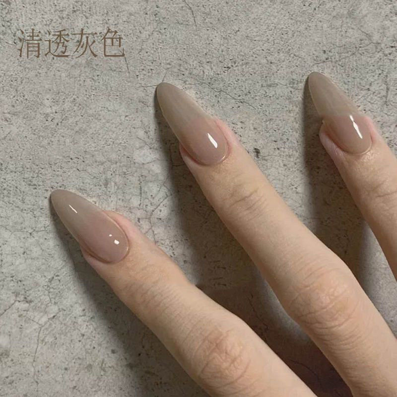 Net red ice through jade glue clear gray jelly nail polish nude color nail shop special whitening popular nail gel