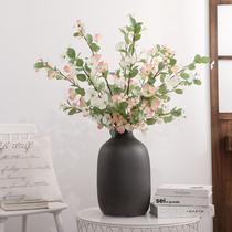 Morandi color wood flower simulation flower fake flower living room hotel high-end floor decoration TV cabinet clothing store decoration