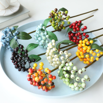 ins with leaves simulation berry red fruit blueberry fake fruit shooting props home furnishings diy bouquet Garland decoration