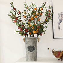 Simulation of pomegranate fruit simulation branch ornaments single fake flower living room home placement hotel model room homestay decoration