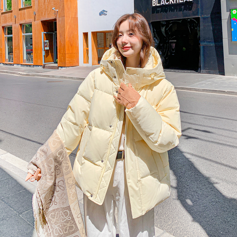 Mm Mingmo Women's Short down Jacket Winter 2026 New Style Petite Loose Thickened 90% White Duck down Coat