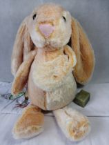 Cartoon rabbit zodiac animal sign Mao rabbit doll catching doll children's toy plush fabric 55cm in length