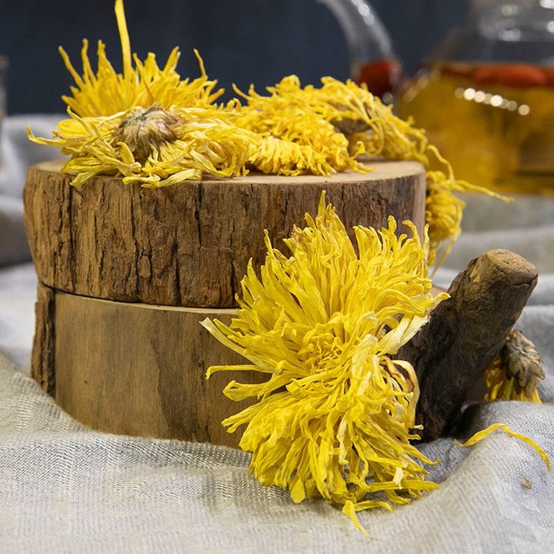 Li Jia Board Gold Silk Royal Chrysanthemum Dry 50 gr Large Duo Huang Summer Health Preservation Cool Nourishing Herbal Tea Chamomile Tea Flower Tea