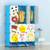 Cartoon bé con bé tủ lưu trữ đơn giản tủ quần áo lắp ráp kết hợp của hạt nhựa đơn giản tủ quần áo tủ quần áo - Buồng tủ vải đựng quần áo Buồng