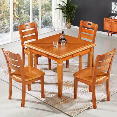 Solid Wood mahjong table table dual-purpose simple hand rub home chess table folding square chess table and chair combination