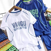 Boys summer clothes suit children sports short sleeves Two sets of fat boys CUHK child summer handsome 2021 new wave
